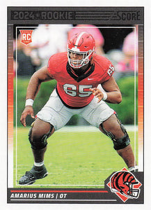 2024 Score Football Amarius Mims #329 RC