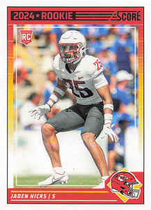 2024 Score Football Jaden Hicks #362 RC