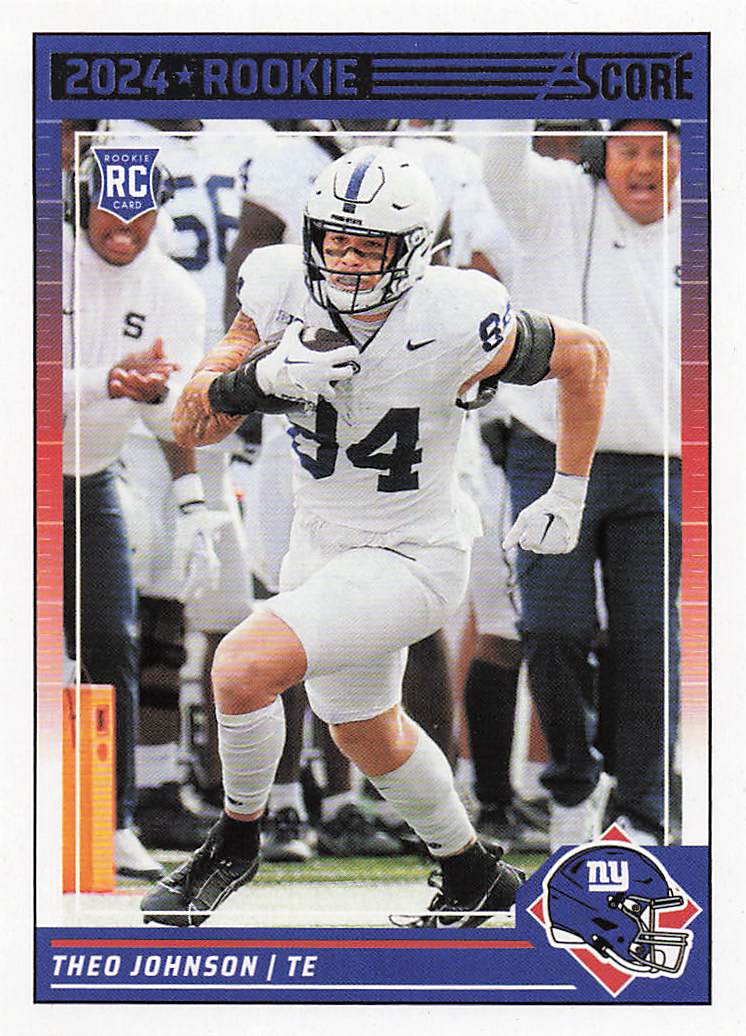 2024 Score Football Theo Johnson #375 RC