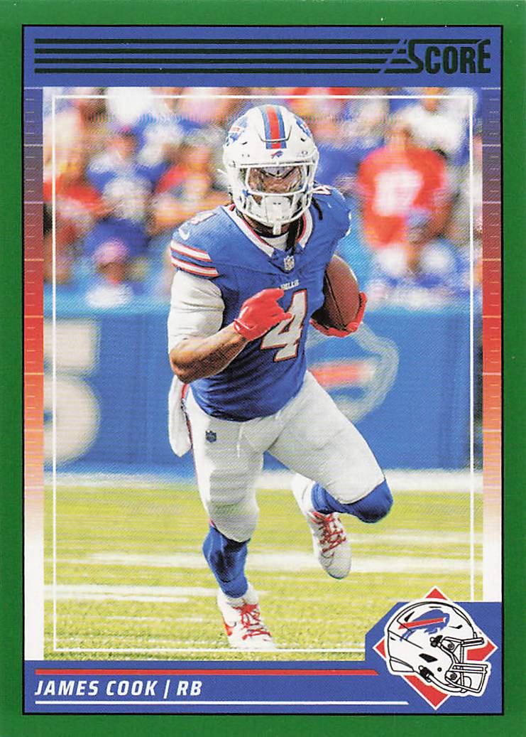 2024 Score Football Green James Cook #29