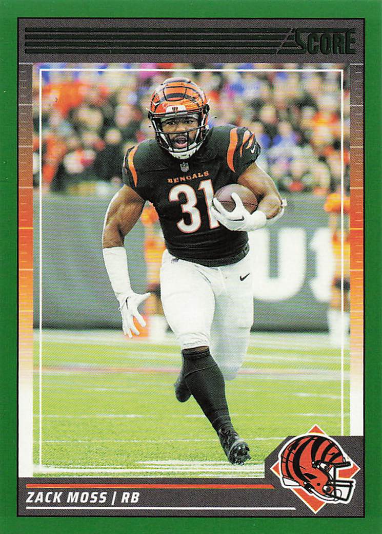 2024 Score Football Green Zack Moss #123