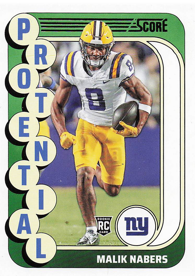 2024 Score Football Protential Malik Nabers #4 RC