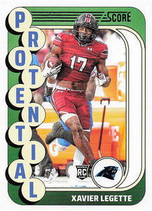 2024 Score Football Protential Xavier Legette #23 RC