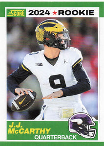 2024 Score Football 35th Anniversary Rookies J.J. McCarthy #8