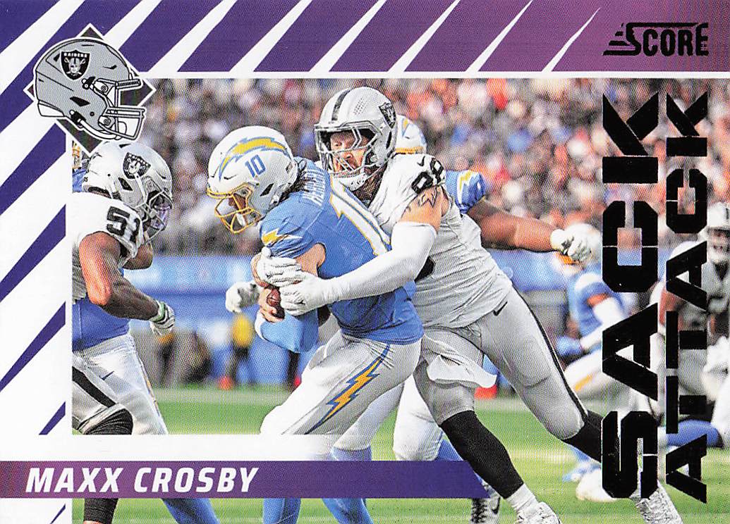 2024 Score Football Sack Attack Maxx Crosby #4