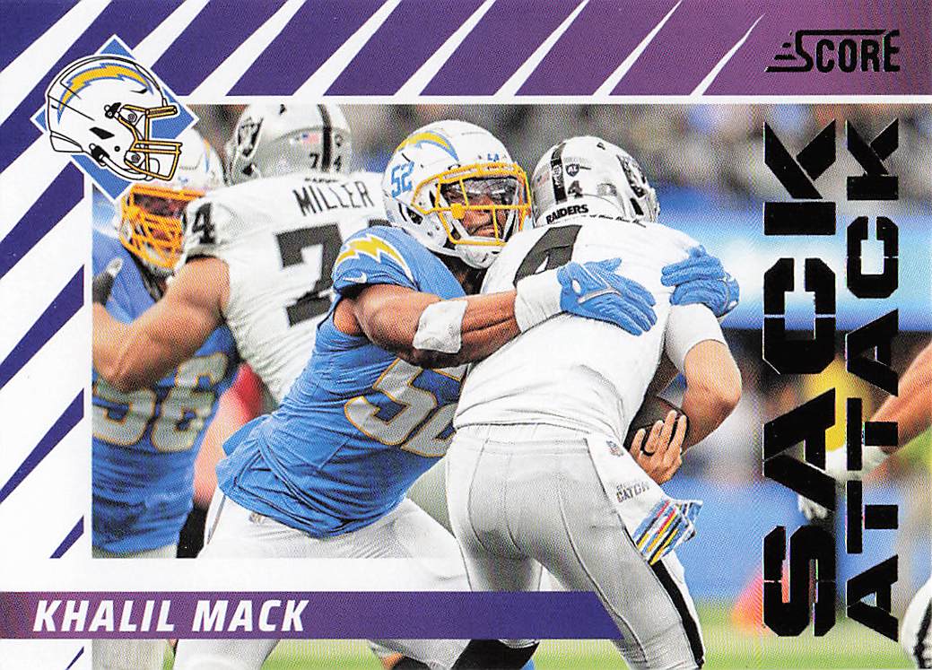 2024 Score Football Sack Attack Khalil Mack #9