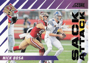 2024 Score Football Sack Attack Nick Bosa #13