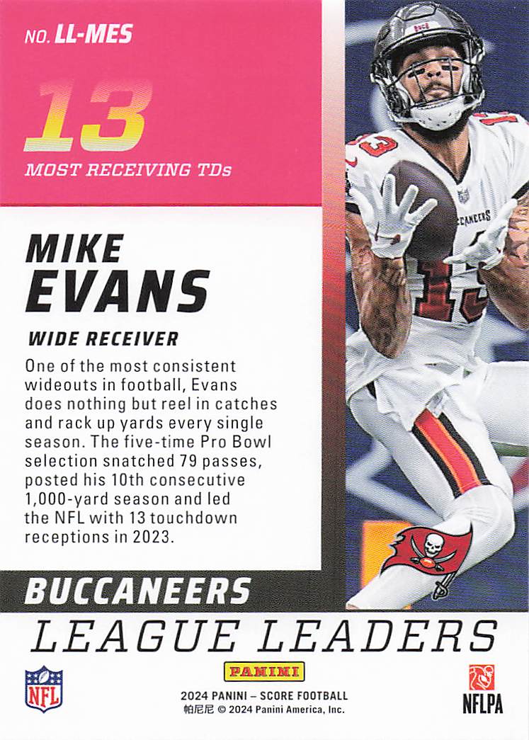 2024 Score Football League Leaders Mike Evans #LL-MES