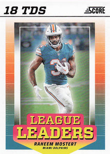 2024 Score Football League Leaders Raheem Mostert #LL-RMT