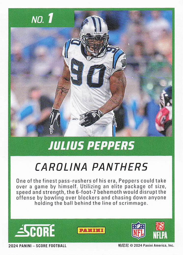 2024 Score Football First Ballot Julius Peppers #1