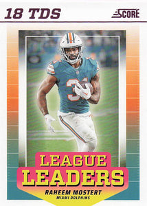 2024 Score Football League Leaders Pink Raheem Mostert #LL-RMT