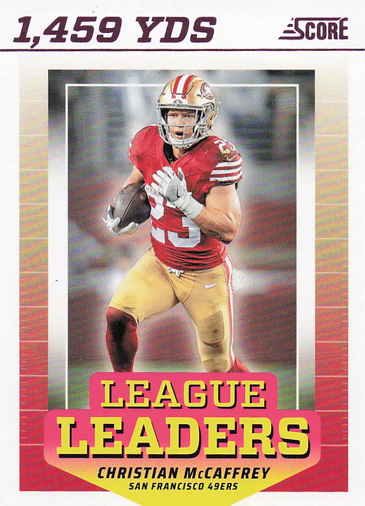 2024 Score Football League Leaders Pink Christian McCaffrey #LL-CMY