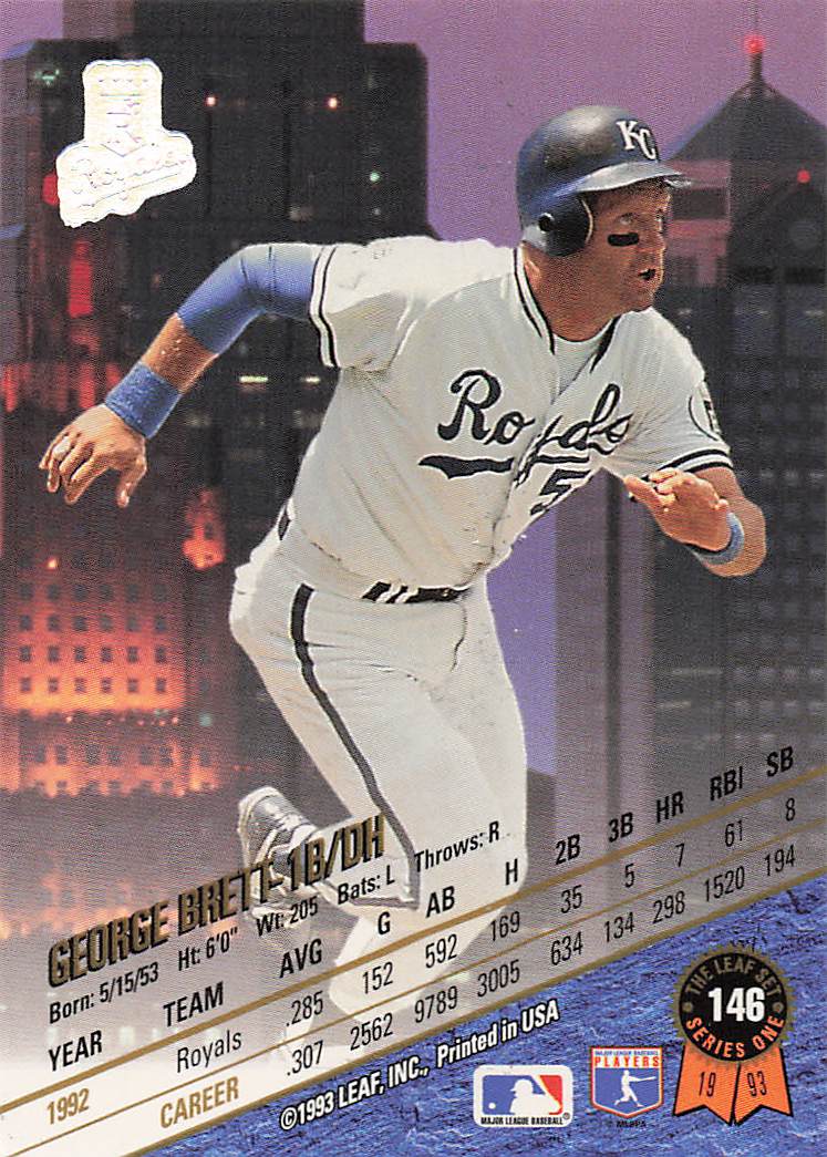 1993 Leaf Baseball George Brett #146