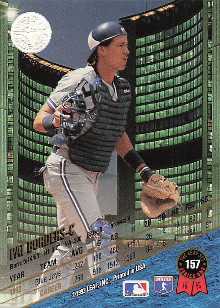 1993 Leaf Baseball Pat Borders #157