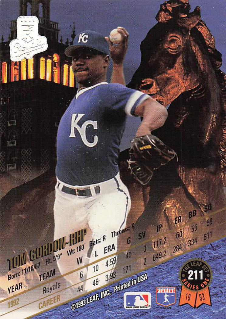 1993 Leaf Baseball Tom Gordon #211