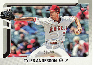 2025 Topps Baseball Vintage Stock 50/99 Tyler Anderson #606