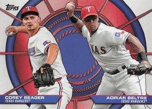 2025 Topps Baseball Dynamic Duos Corey Seager / Adrian Beltré #DD-10