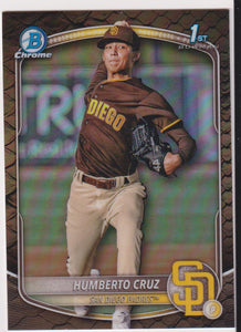 2025 Bowman Baseball Chrome Prospects Reptilian Refractor Humberto Cruz #BCP-96