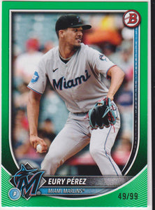 2025 Bowman Baseball Green 49/99 Eury Pérez #39