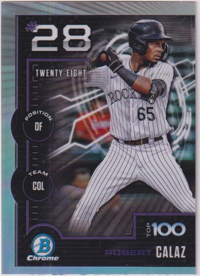 2025 Bowman Baseball Bowman Scouts Top 100 Robert Calaz #BTP-28