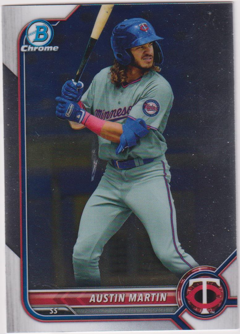 2022 Bowman Baseball Chrome Prospects Austin Martin #BCP-139