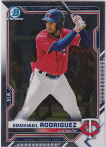 2021 Bowman Draft Baseball Chrome Emmanuel Rodriguez #BDC-55