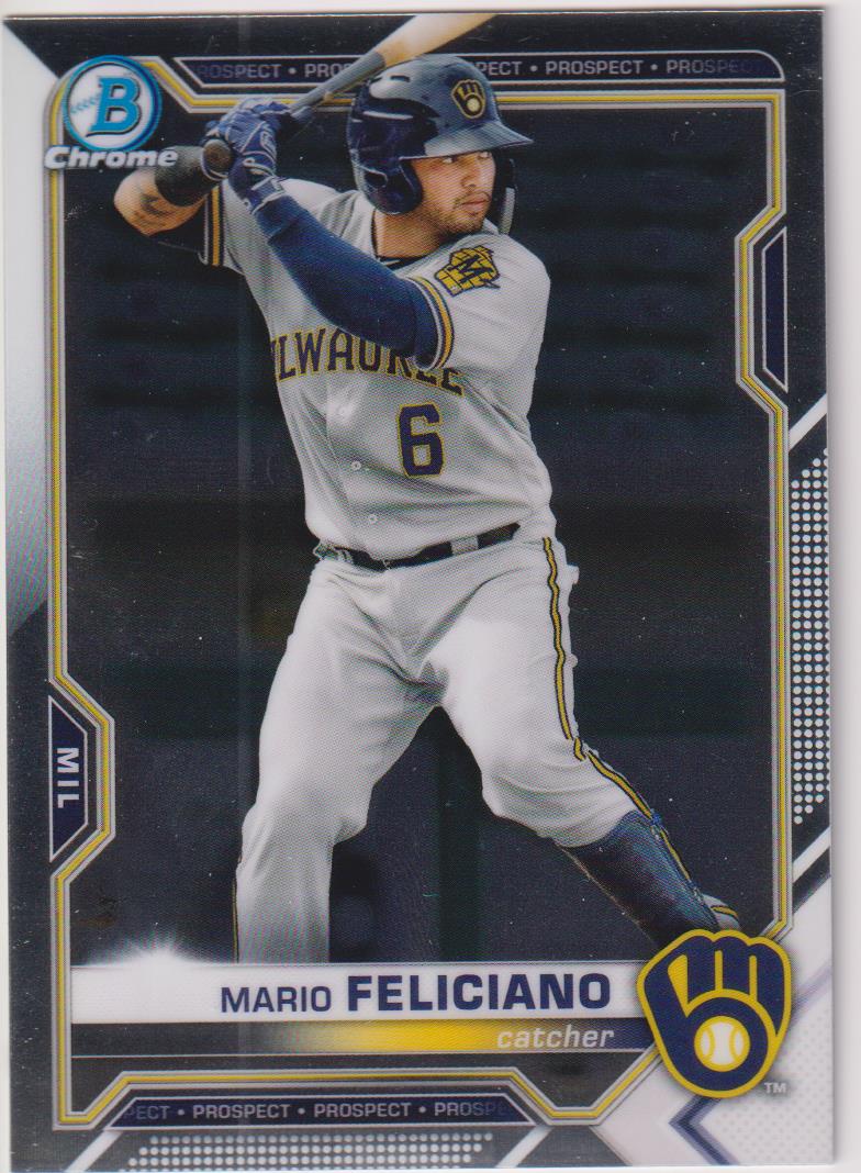 2021 Bowman Baseball Chrome Prospects Mario Feliciano #BCP-133