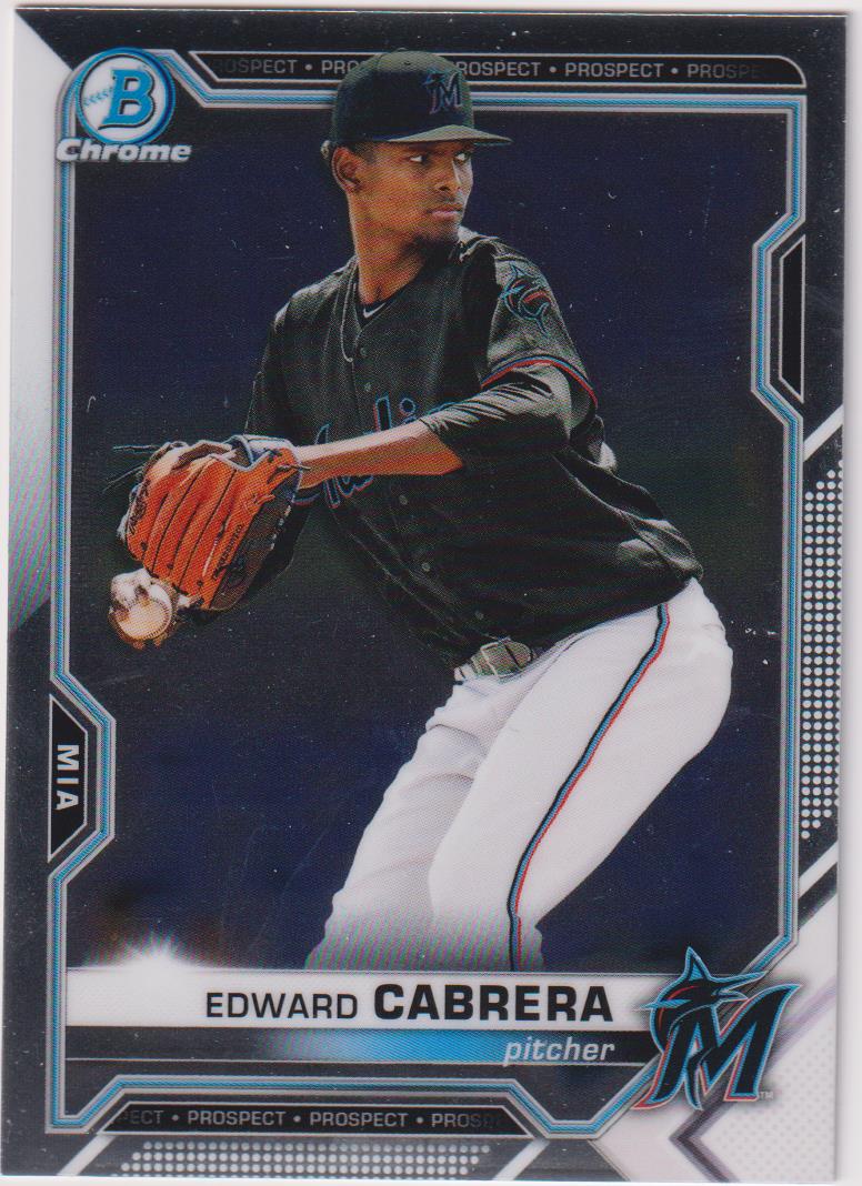 2021 Bowman Baseball Chrome Prospects Edward Cabrera #BCP-141