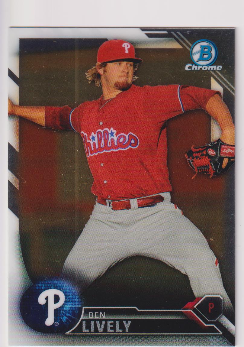 2016 Bowman Chrome Baseball Prospects Ben Lively #BCP167