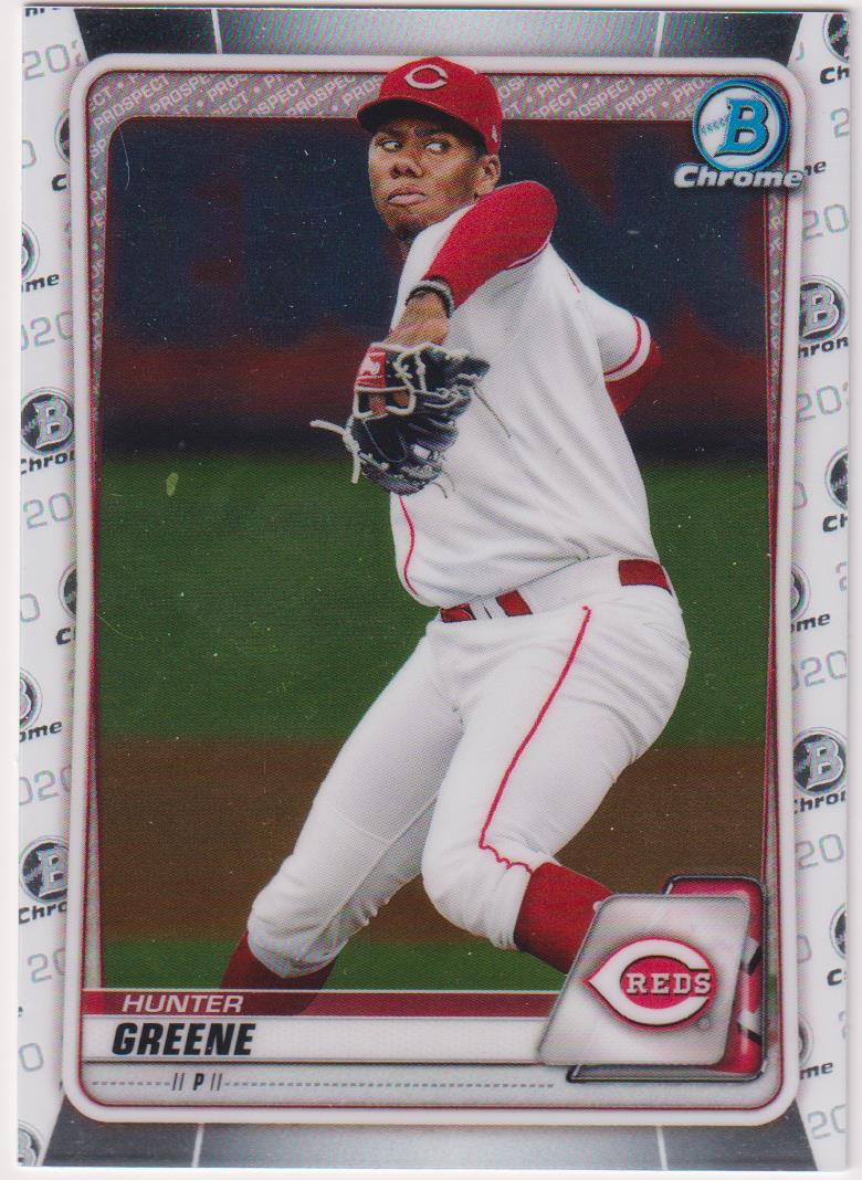 2020 Bowman Draft Baseball Chrome Hunter Greene #BD-196
