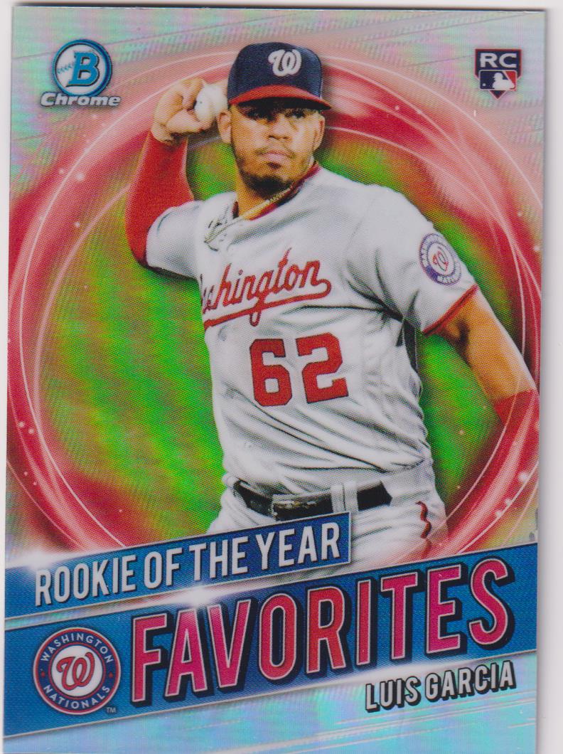 2021 Bowman Baseball Chrome Rookie of the Year Favorites Luis Garcia #RRY-LG