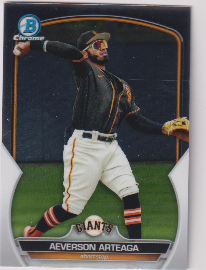 2023 Bowman Baseball Chrome Prospects Aeverson Arteaga #BCP-60