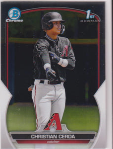 2023 Bowman Baseball Chrome Prospects Christian Cerda #BCP-56