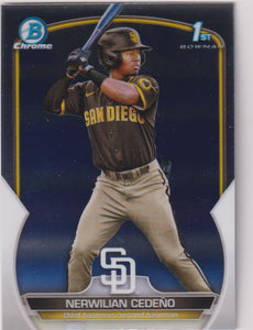 2023 Bowman Baseball Chrome Prospects Nerwilian Cedeno #BCP-81