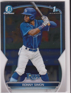 2023 Bowman Baseball Chrome Prospects Ronny Simon #BCP-112