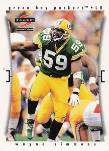1997 Score Football Wayne Simmons #22