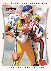 1997 Score Football Tyronne Drakeford #130