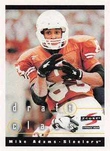 1997 Score Football Draft Class Mike Adams #304 RC