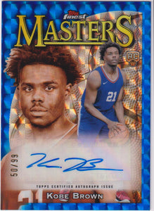 2023-24 Finest Masters Autographs Blue Geo Refractors 50/99 Kobe Brown #MA-KBR