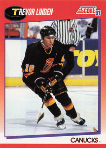 1991-92 Score Canadian English Hockey Trevor Linden #8