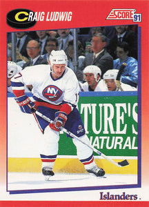 1991-92 Score Canadian English Hockey Craig Ludwig #13