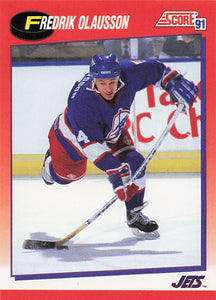 1991-92 Score Canadian English Hockey Fredrik Olausson #18
