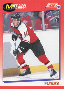1991-92 Score Canadian English Hockey Mike Ricci #28