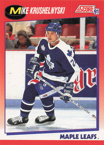 1991-92 Score Canadian English Hockey Mike Krushelnyski #33