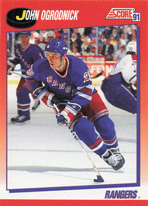 1991-92 Score Canadian English Hockey John Ogrodnick #36