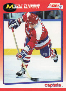 1991-92 Score Canadian English Hockey Mikhail Tatarinov #37