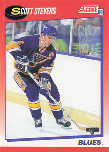 1991-92 Score Canadian English Hockey Scott Stevens #40