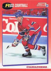 1991-92 Score Canadian English Hockey Russ Courtnall #42