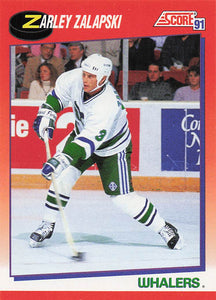 1991-92 Score Canadian English Hockey Zarley Zalapski #111