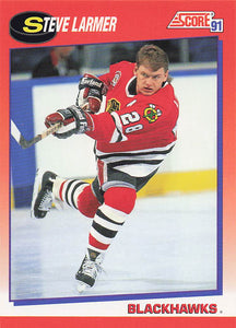 1991-92 Score Canadian English Hockey Steve Larmer #140